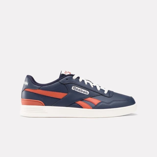Reebok Court Advance Clip Trainers Navy Red male UK 4