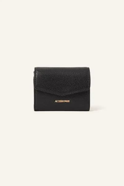 Accessorize Small Flap Zip Around Purse Black