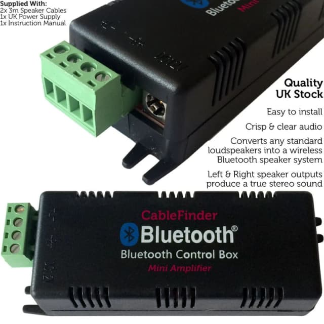 Loops Garden Party BBQ Outdoor Speaker Kit Wireless Mini Stereo Amp & 8x 4" Black Speakers Black unisex