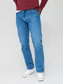 Levis 551Z Authentic Straight Fit Jeans - Medium Indigo, Medium Indigo, Size 30, Inside Leg Long, Men