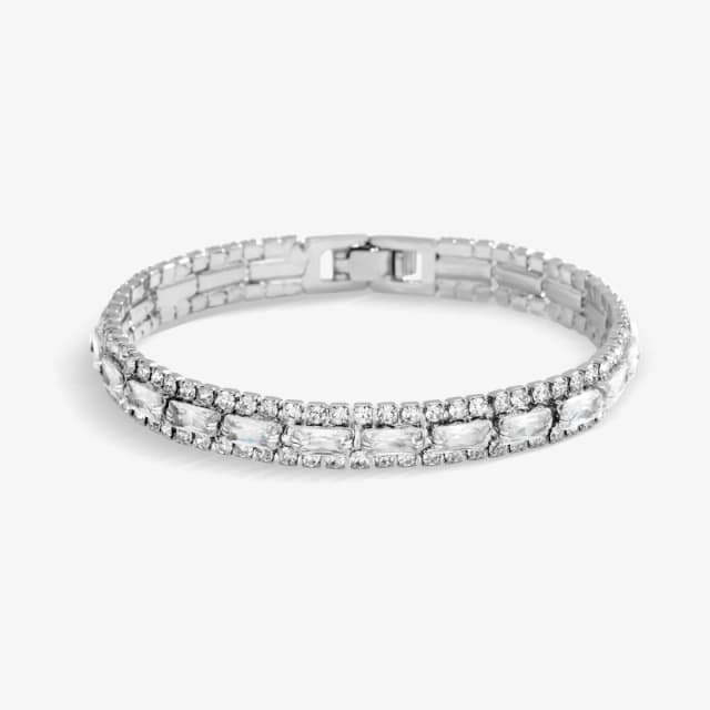 Jon Richard Silver Plated Crystal Baguette Bracelet Jewellery Sets One Size Silver 71719211000