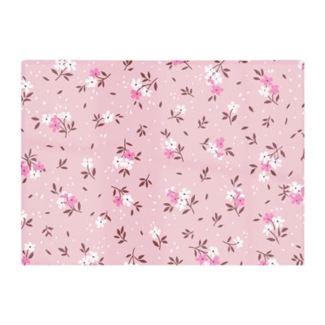 Warren Reed Designer Pretty Pink Flower Pattern Glass Chopping Board