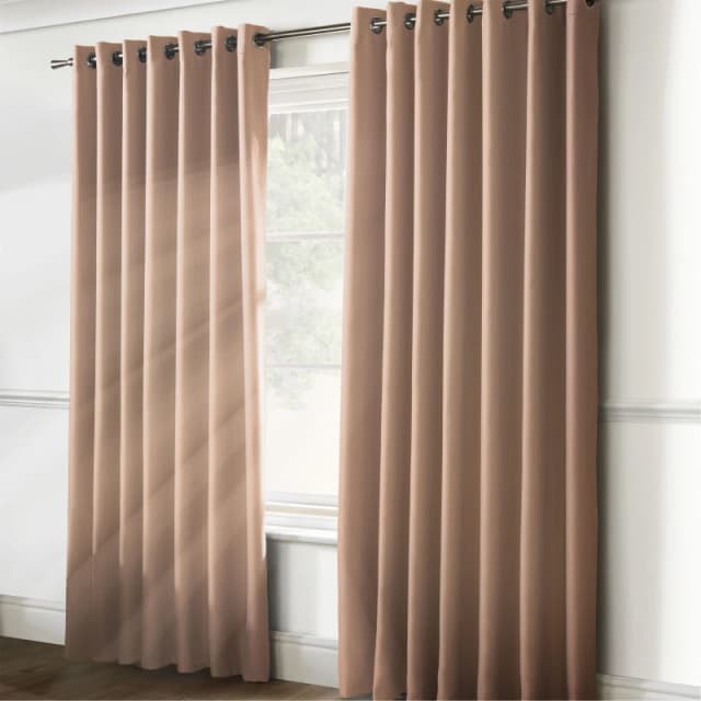 Alan Symonds Plain 95% Blackout Ring Top Curtains Pink unisex 117x183cm