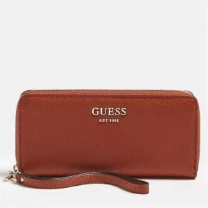 Guess Vikky boxed large zip around purse - Cognac COG