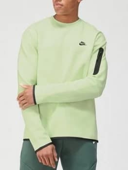 Nike Tech Fleece Crew Sweat - Lime