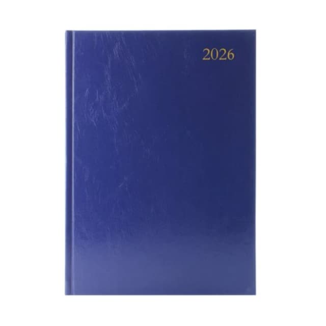 5 Star Desk Diary Day Per Page A4 Blue 2026 KFA41BU26