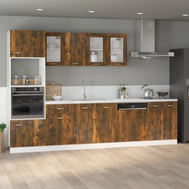 VIDAXL Vidaxl - Sink Bottom Cabinet Lyon Smoked Oak 80x46x81.5cm Engineered Wood 8720286954720