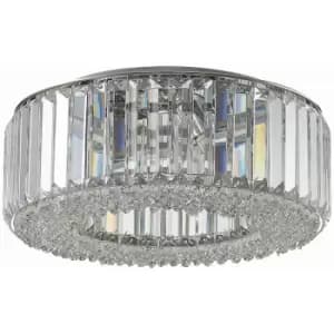 Spring Lighting - Spring Contemporary Ceiling 5 Light Crystal, Metal & Crystal