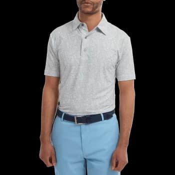 Footjoy 2022 Digital Camo Print Lisle Polo - Grey - L