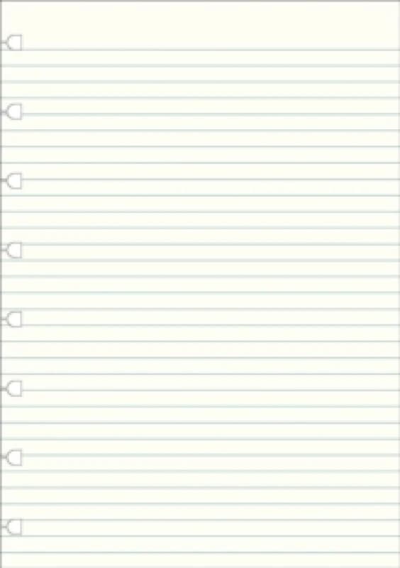 Filofax A5 Notebook refill - ruled paper white Organizer