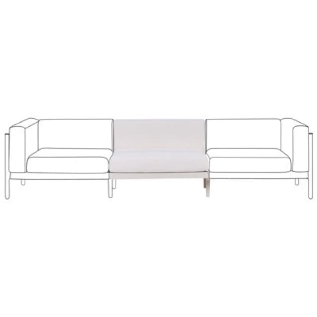 Beliani Garden Sofa Extension Module Ferretti Light Beige
