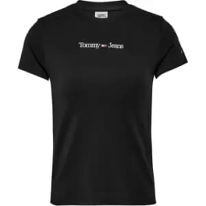 Tommy Jeans Tjw Bby Serif Linear Ss - Black