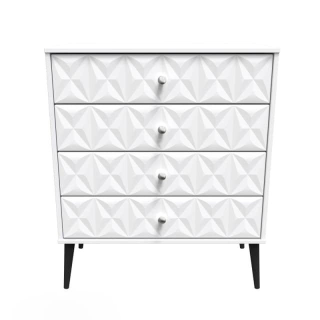 Toledo 4 Drawer Chest In White Matt (Ready Assembled)