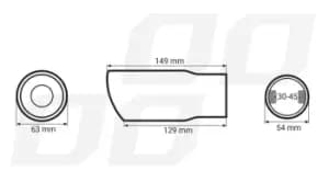 AMiO Tailpipe 01311 Baffle, tailpipe