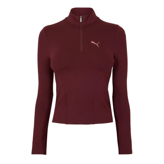 Puma Train Reg Length Half Zip Fleece Womens Aubergine female 8 (XS)
