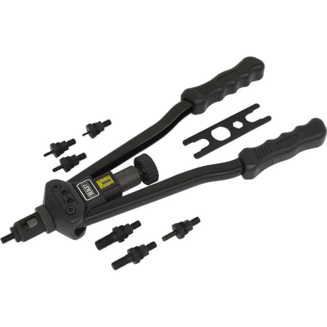 Loops Heavy Duty Long Arm Threaded Nut Riveter - Adjustable Nozzle 410mm Reach Rivet Multi