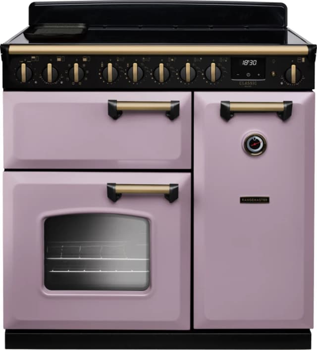 Rangemaster CLDL90EIPHTH/AB1 Classic Deluxe 90cm Induction Range Cooker Antique Brass Trim 18406 - HEATHER CLDL90EIPHTH/AB1