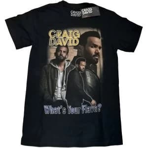 Craig David - What's Your Flava Homage Unisex Medium T-Shirt - Black