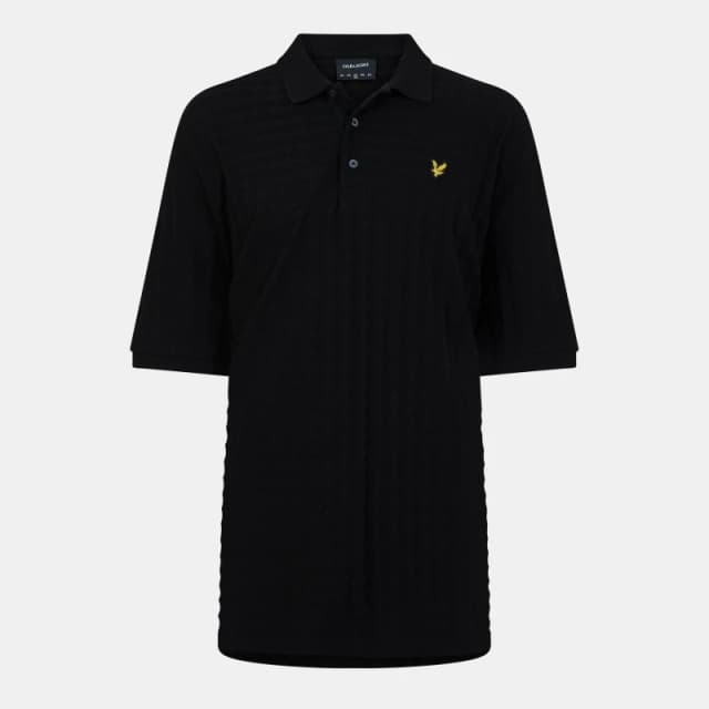 Lyle and Scott Argyle Polo Shirt - Black 2XL