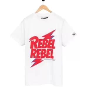 David Bowie Childrens/Kids Rebel Rebel Band T-Shirt (11-12 Years) (White/Red)
