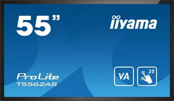 iiyama iiyama T5562AS-B1 Signage Display Interactive flat panel 138.7cm (54.6") VA 500 cd/m 4K Ultra HD Black Touch Screen Built-in processor An