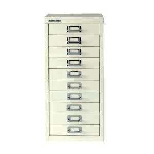 Bisley 10 Drawer A4 Cabinet Chalk White BY19660