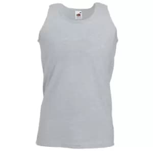 Fruit Of The Loom Mens Athletic Sleeveless Vest / Tank Top (M) (Heather Grey)