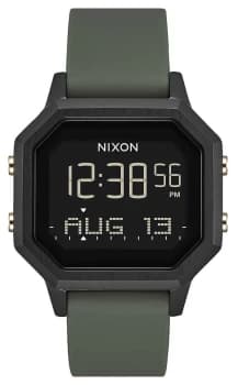 Nixon Siren SS Black / Fatigue Digital Black Silicone Watch