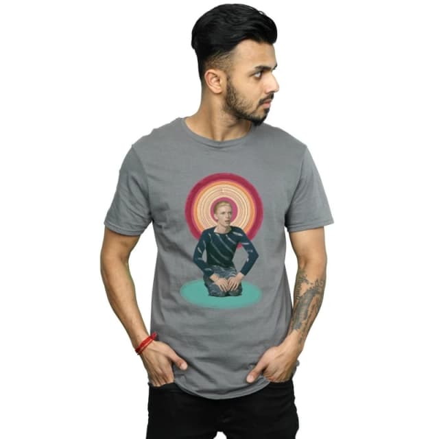 David Bowie David Bowie Men Kneeling Halo T-Shirt in Charcoal Size: Small Charcoal S Male 5059400829969