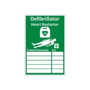 Click Medical AED TRAINED PERSONNEL SIGN