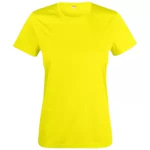 Clique Womens/Ladies Basic Active T-Shirt (L) (Visibility Yellow)