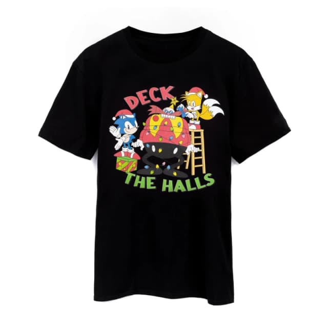 Sonic the Hedgehog Sonic the Hedgehog Men Short Sleeved T-Shirt in Black Size: Small Black S Male 5063203002498