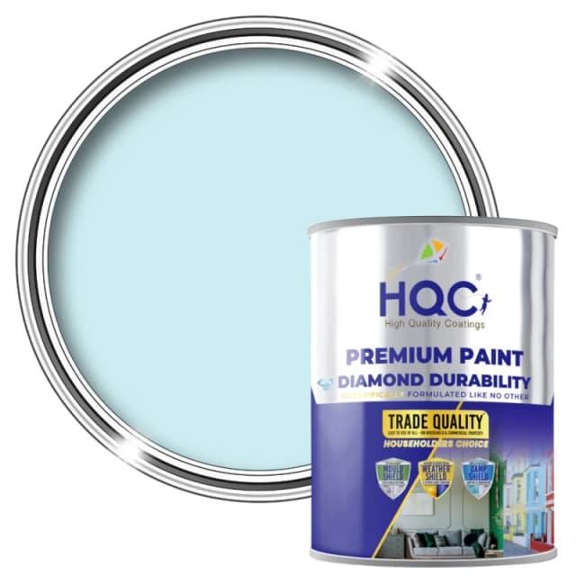 HQC PAINTS Barn Paint - 2.5L - Best Exterior Wood Paint for Barns, Fences & Gates in Light Blue Light Blue Unisex 2.5L