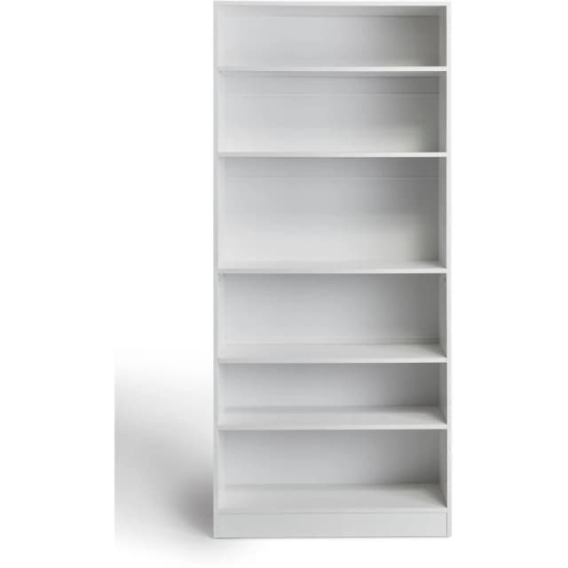Homelife A Locke 6 Tier Bookcase White unisex One Size