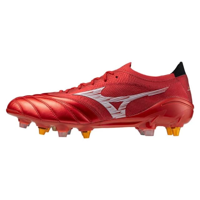 Mizuno Morelia Neo 4 Elite Adults Soft Ground Football Boots Red/White/Black male 8 (42)