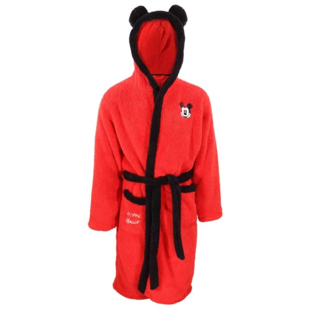 Disney Mickey Mouse Logo Dressing Gown Red unisex
