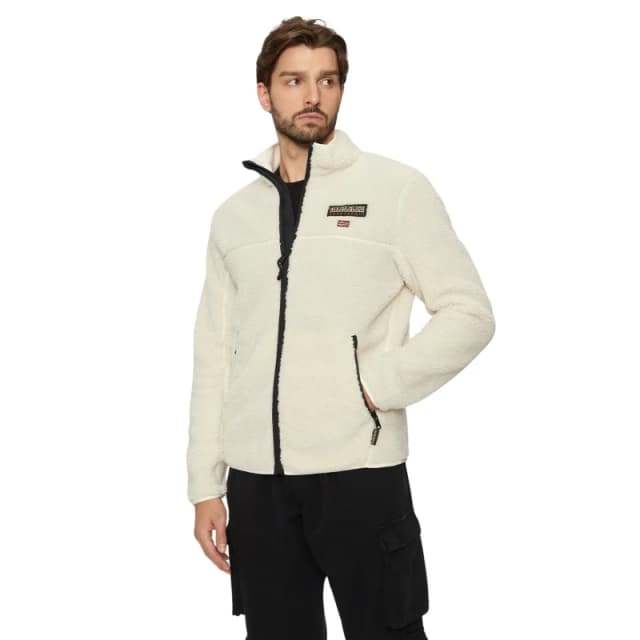 Debenhams Debenhams Men Tynik Sherpa Full Zip Fleece White Heron in ecru Size: 2X-large ecru XXL Male 195440931134