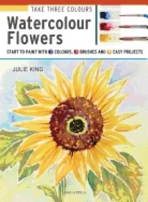 take three colours watercolour flowers start to Paint with 3 colours 3 bru