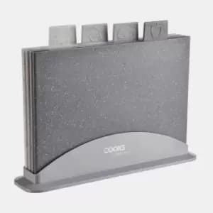 Cooks Professional Four Piece Granite-effect Chopping Board Set