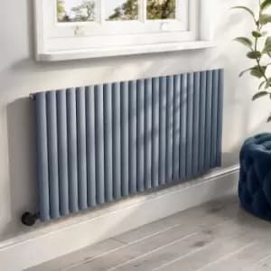 Light Grey Electric Horizontal Designer Radiator 2kW with WiFi Thermostat - H600xW1416mm - IPX4 Bathroom Safe