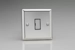 Varilight Classic 1 Gang 13A Unswitched Fused Spur with Decorative Inserts - Mirror Chrome - XC6UD