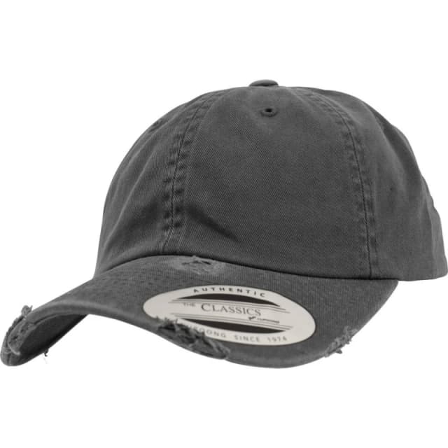 Flexfit by Yupoong Mens Low Profile Destroyed Cap in Dark Grey Dark Grey Male One Size