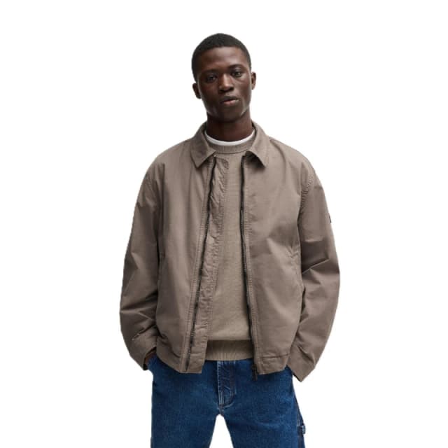 Boss Mens Ocrush D Overshirt Open Beige male 40 (50)