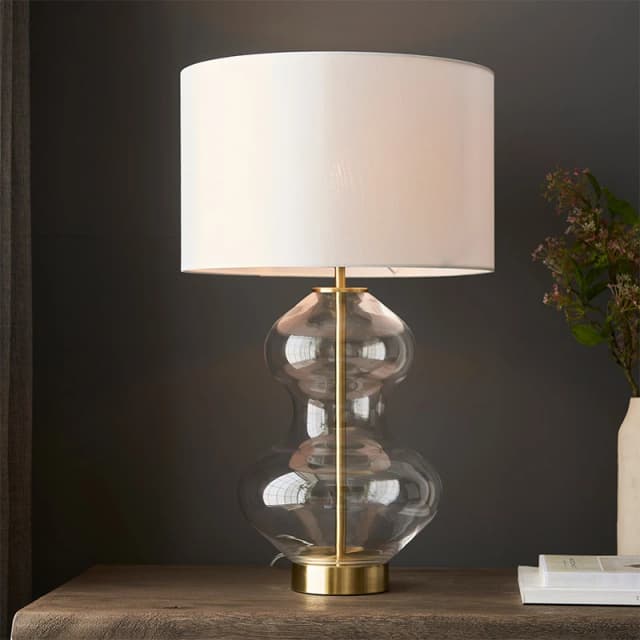 EDITE Zelda Shaped Glass Table Lamp with Shade chrome ONE SIZE