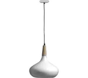 INTERIORS by Premier Stockholm Mild Steel Pendant Ceiling Light - White