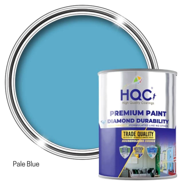 HQC PAINTS Wood Paint - 20L - Best Use For Fences, Gates, Sheds & Furniture in Pale Blue Pale Blue Unisex 20L