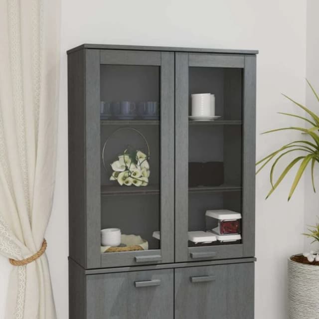 VIDAXL Top for Highboard hamar Dark Grey 85x35x100cm Solid Wood Pine Vidaxl 8720286818527