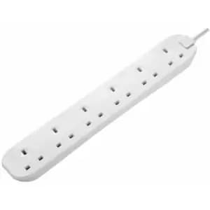 Masterplug - BSG210N-MP Extension Lead 240V 6-Gang 13A White 2m