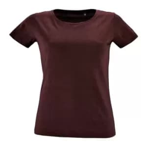 SOLS Womens/Ladies Regent Fit Short Sleeve T-Shirt (M) (Heather Oxblood)