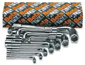 Beta Tools 933/S11 11pc Dl End Offset Hex Socket Wrench Set Chr-Plated 009330080